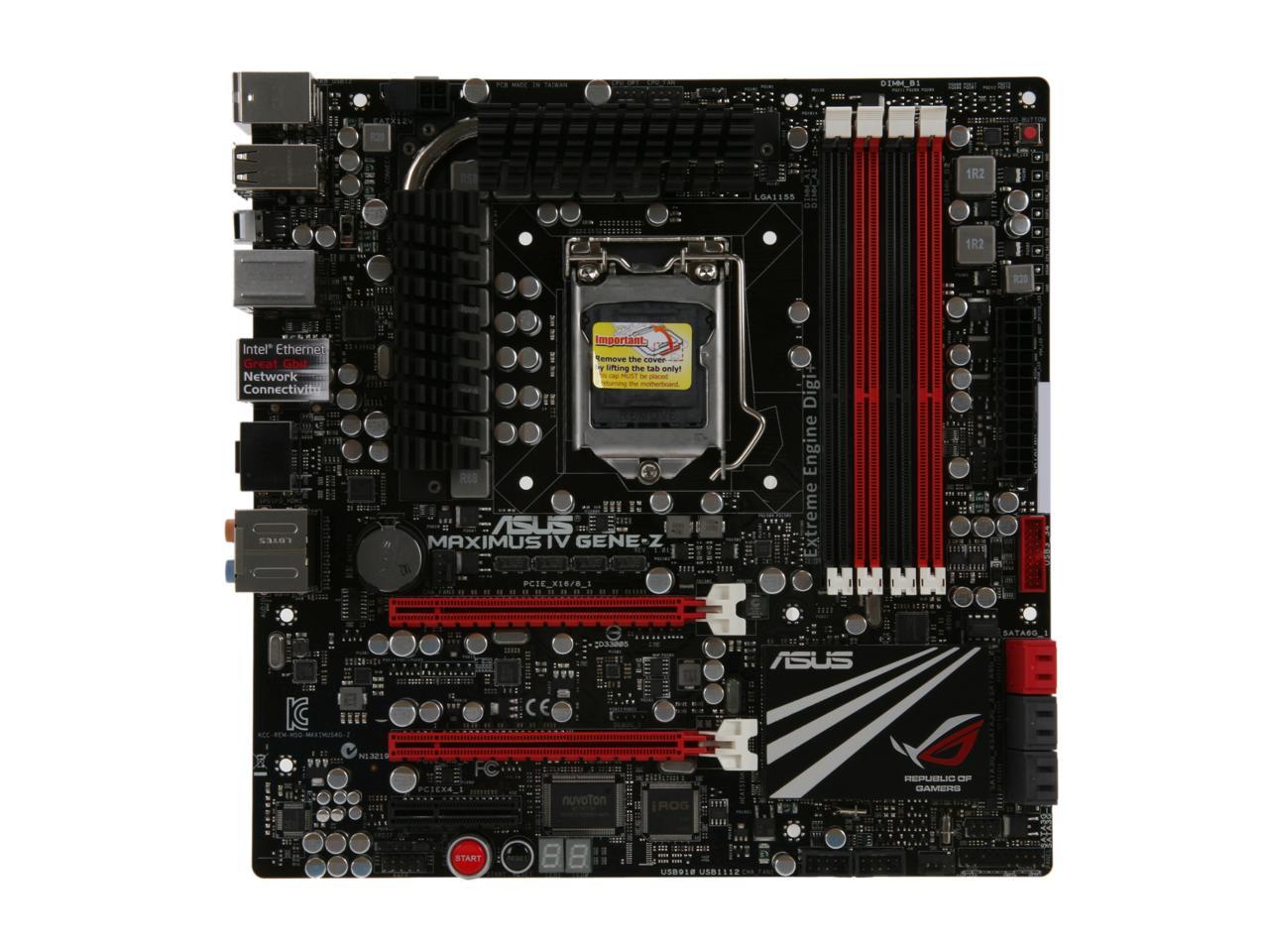 ASUS Maximus IV Gene-Z LGA 1155 Intel Z68 HDMI SATA 6Gb/s USB 3.0 Micro ATX Intel Motherboard