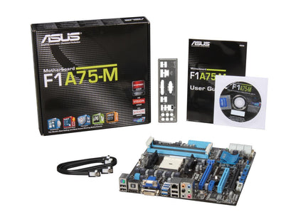 ASUS F1A75-M FM1 AMD A75 (Hudson D3) SATA 6Gb/s USB 3.0 HDMI Micro ATX AMD Motherboard with UEFI BIOS