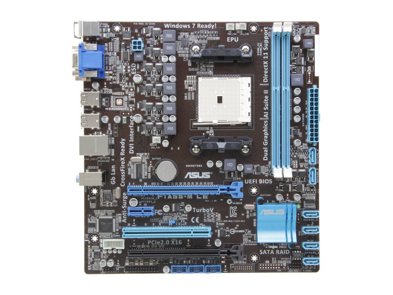 ASUS F1A55-M LE FM1 AMD A55 (Hudson D2) Micro ATX AMD Motherboard with UEFI BIOS
