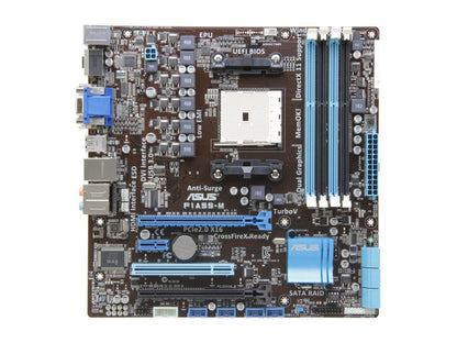 ASUS F1A55-M/CSM FM1 AMD A55 (Hudson D2) USB 3.0 HDMI Micro ATX AMD Motherboard with UEFI BIOS
