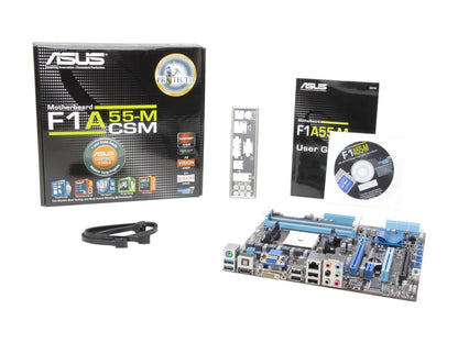 ASUS F1A55-M/CSM FM1 AMD A55 (Hudson D2) USB 3.0 HDMI Micro ATX AMD Motherboard with UEFI BIOS