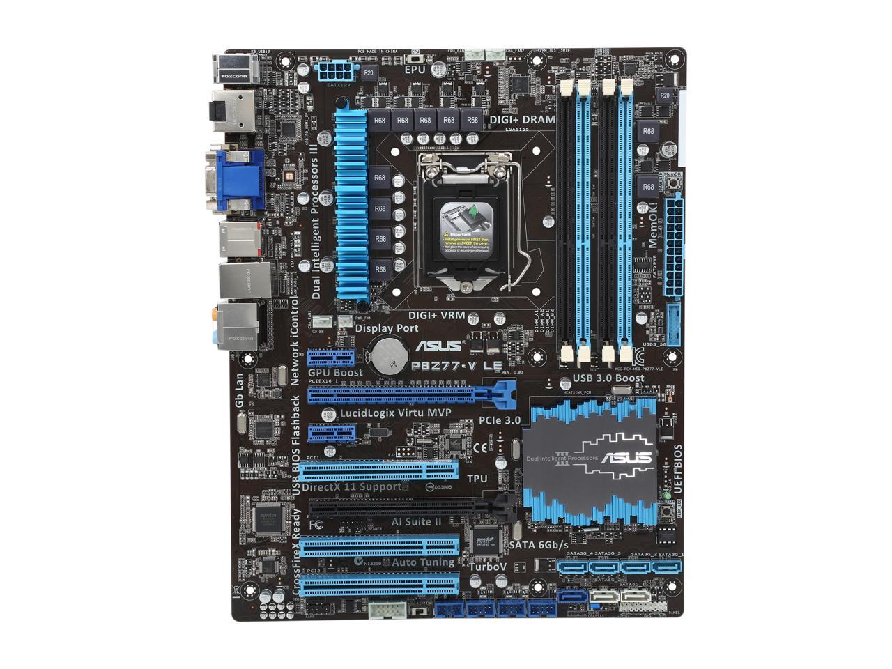 ASUS P8Z77-V LE LGA 1155 Intel Z77 HDMI SATA 6Gb/s USB 3.0 ATX Intel Motherboard