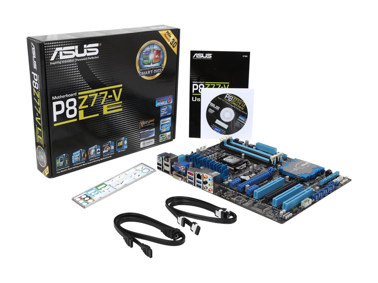 ASUS P8Z77-V LE LGA 1155 Intel Z77 HDMI SATA 6Gb/s USB 3.0 ATX Intel Motherboard
