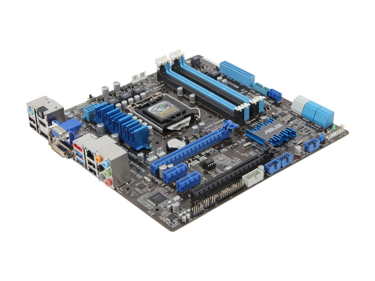 ASUS P8H77-M PRO LGA 1155 Intel H77 HDMI SATA 6Gb/s USB 3.0 Micro ATX Intel Motherboard
