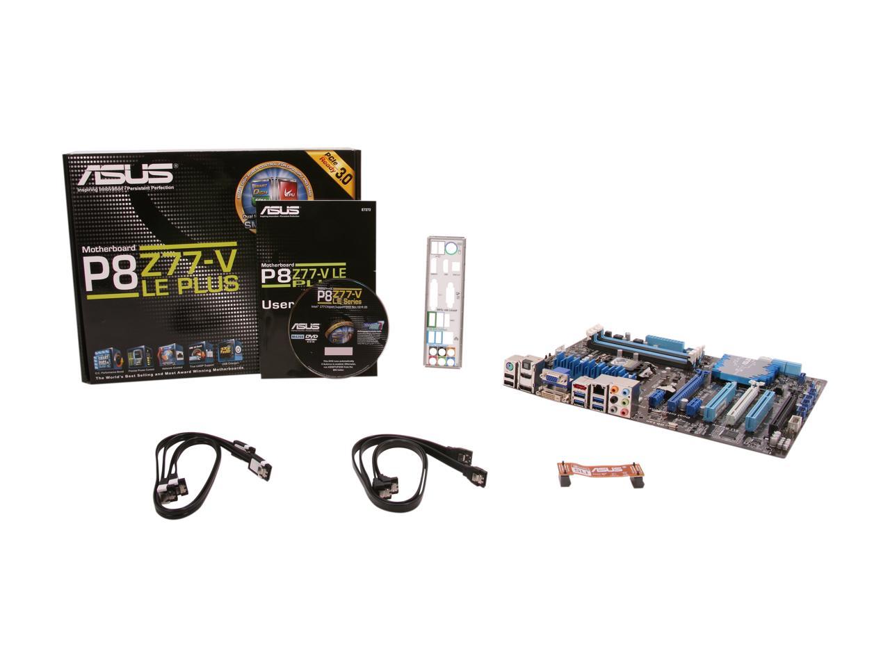 ASUS P8Z77-V LE PLUS LGA 1155 Intel Z77 HDMI SATA 6Gb/s USB 3.0 ATX Intel Motherboard