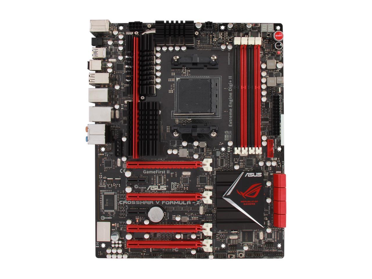ASUS ROG Crosshair V Formula-Z AM3+ AMD 990FX + SB950 SATA 6Gb/s USB 3.0 ATX AMD Gaming Motherboard with 3-Way SLI/CrossFireX Support and UEFI BIOS