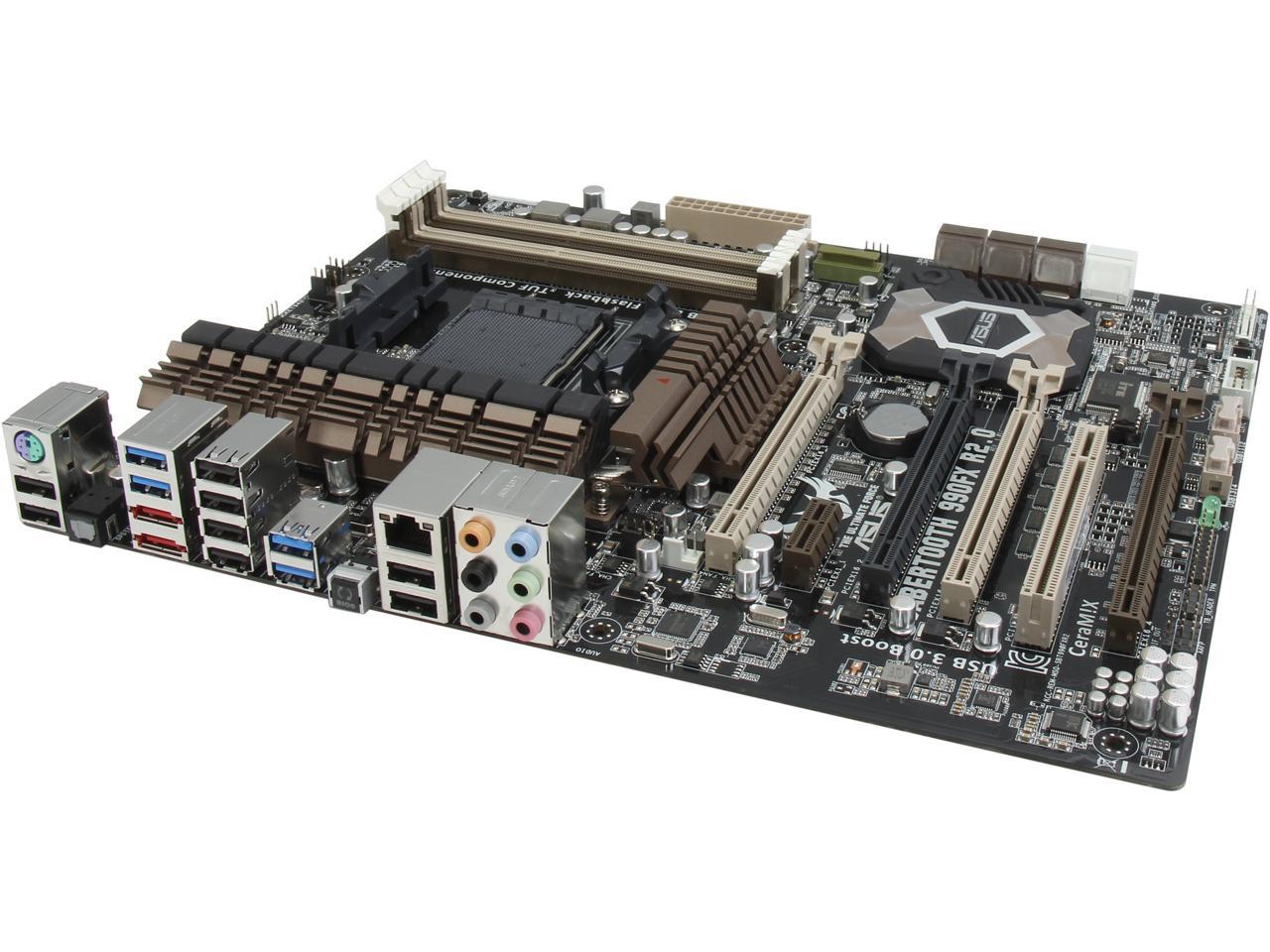 ASUS TUF SABERTOOTH 990FX R2.0 AM3+ AMD 990FX + SB950 SATA 6Gb/s USB 3.0 ATX AMD Motherboard with UEFI BIOS