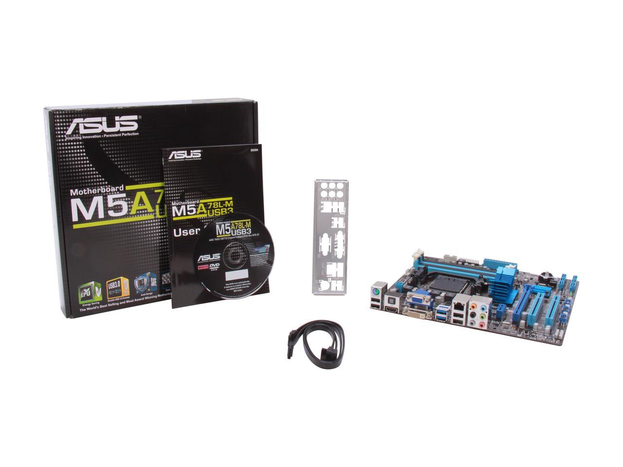 ASUS M5A78L-M/USB3 AM3+ AMD 760G + SB710 USB 3.0 HDMI uATX AMD Motherboard