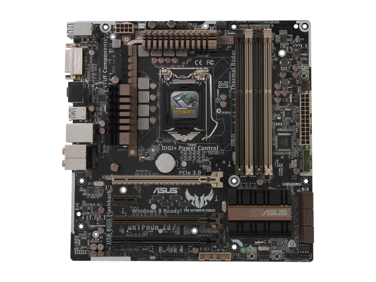 ASUS GRYPHON Z87 LGA 1150 Intel Z87 HDMI SATA 6Gb/s USB 3.0 uATX Intel Motherboard