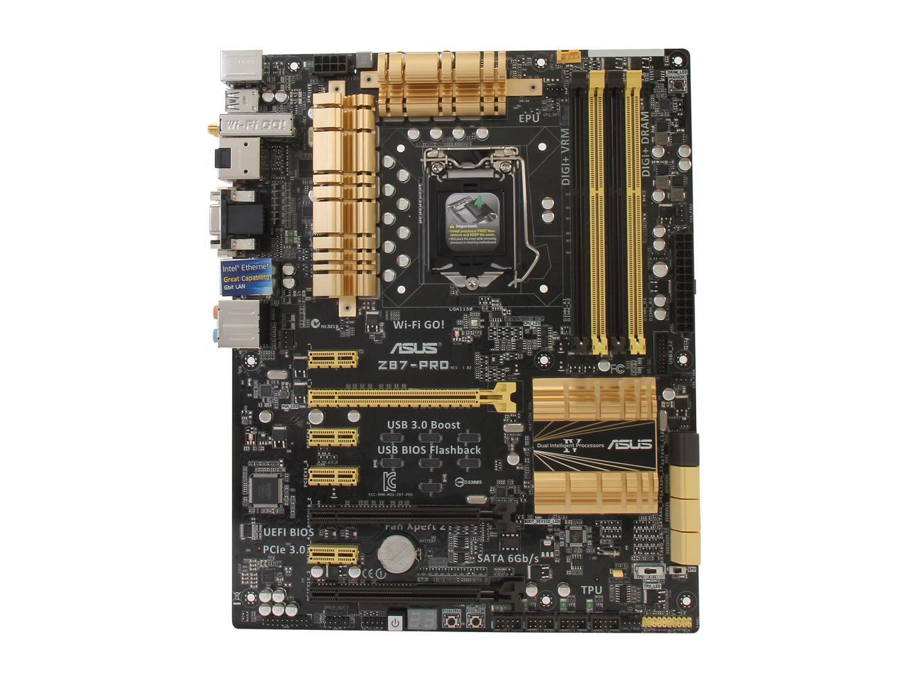 ASUS Z87-PRO LGA 1150 Intel Z87 HDMI SATA 6Gb/s USB 3.0 ATX Intel Motherboard