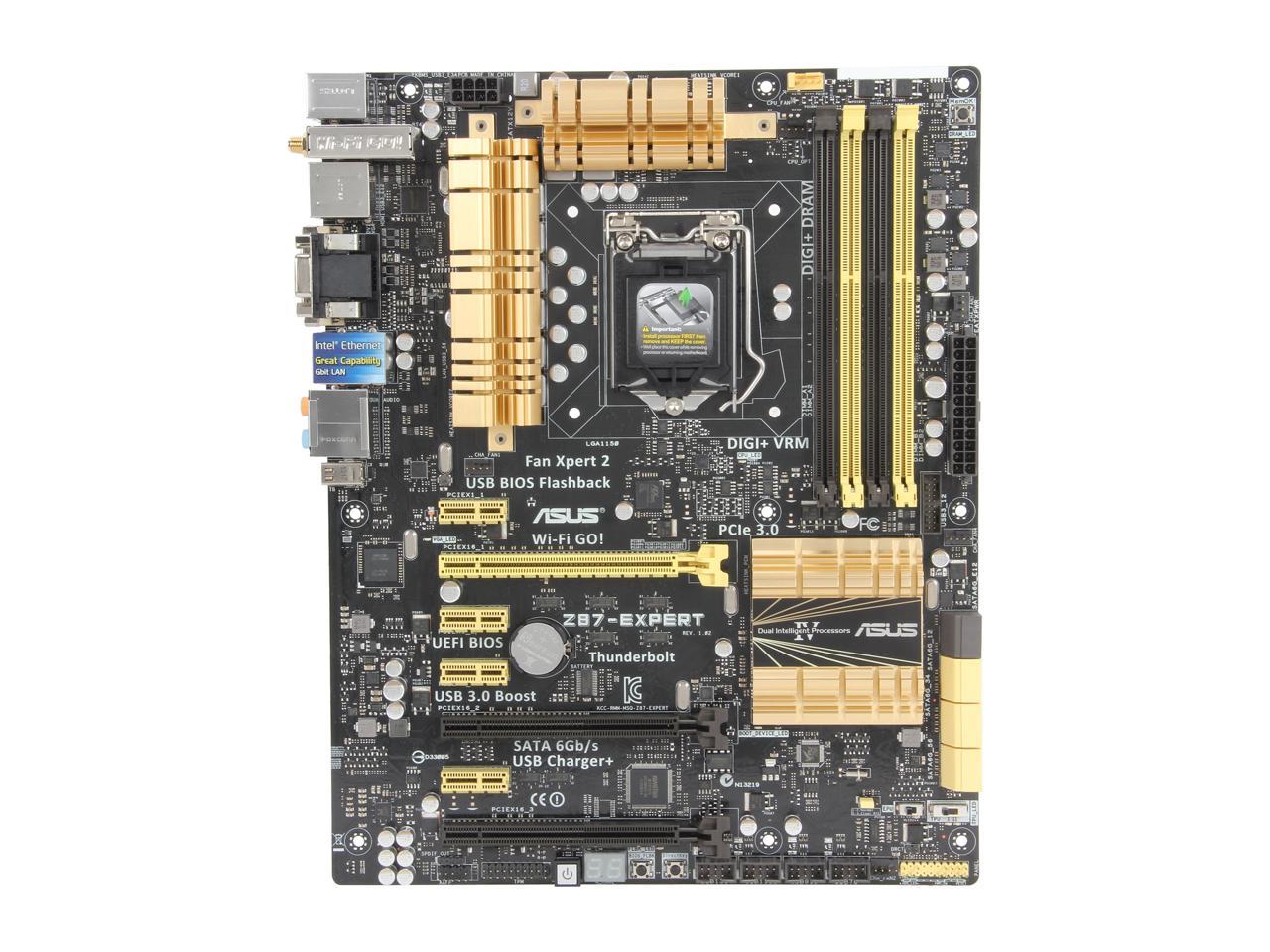 ASUS Z87-EXPERT LGA 1150 Intel Z87 HDMI SATA 6Gb/s USB 3.0 ATX Intel Motherboard