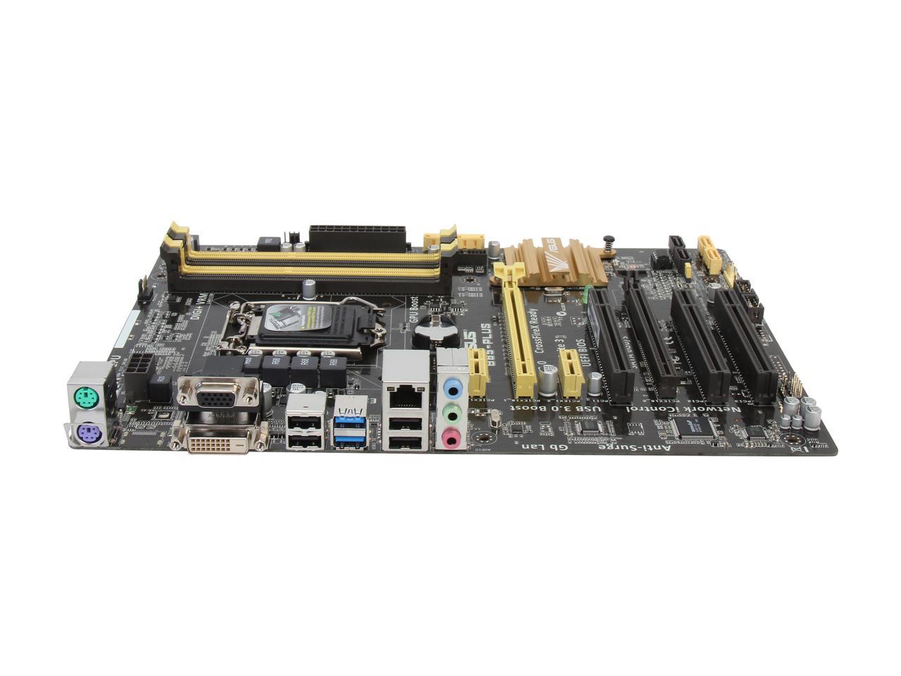 ASUS B85-PLUS LGA 1150 Intel B85 SATA 6Gb/s USB 3.0 ATX Intel Motherboard with UEFI BIOS