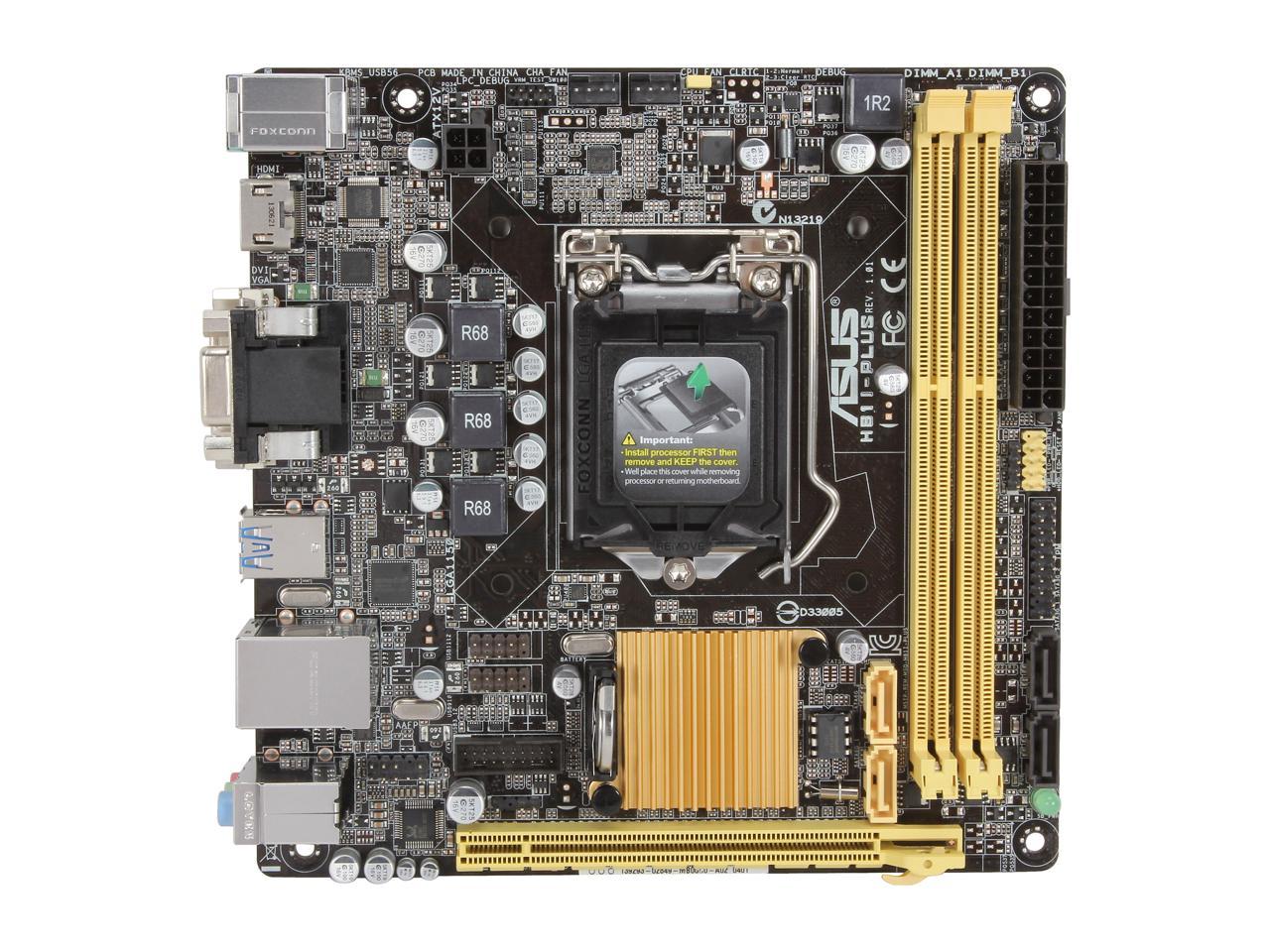 ASUS H81I-PLUS LGA 1150 Intel H81 HDMI SATA 6Gb/s USB 3.0 Mini ITX Intel Motherboard
