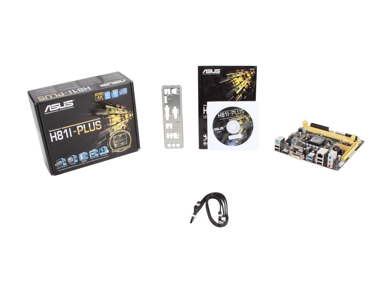 ASUS H81I-PLUS LGA 1150 Intel H81 HDMI SATA 6Gb/s USB 3.0 Mini ITX Intel Motherboard