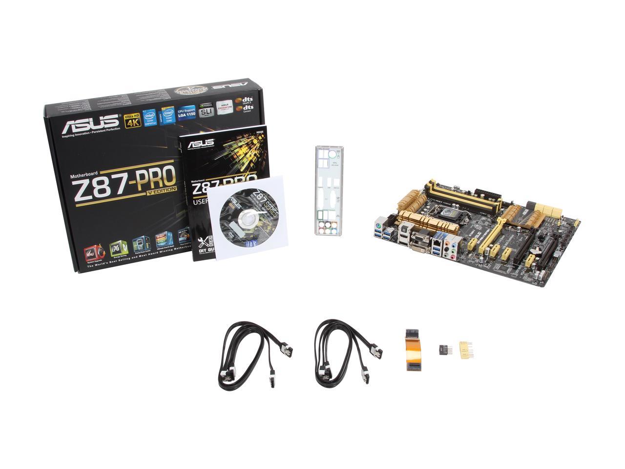 ASUS Z87-PRO (V EDITION) LGA 1150 Intel Z87 HDMI SATA 6Gb/s USB 3.0 ATX Intel Motherboard