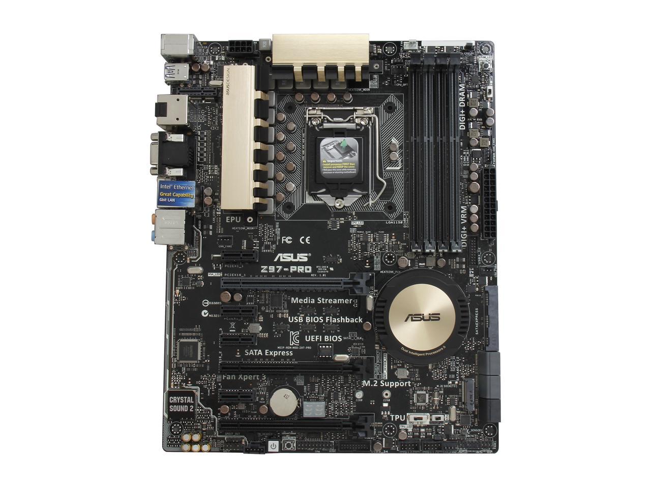 ASUS Z97-PRO LGA 1150 Intel Z97 HDMI SATA 6Gb/s USB 3.0 ATX Intel Motherboard