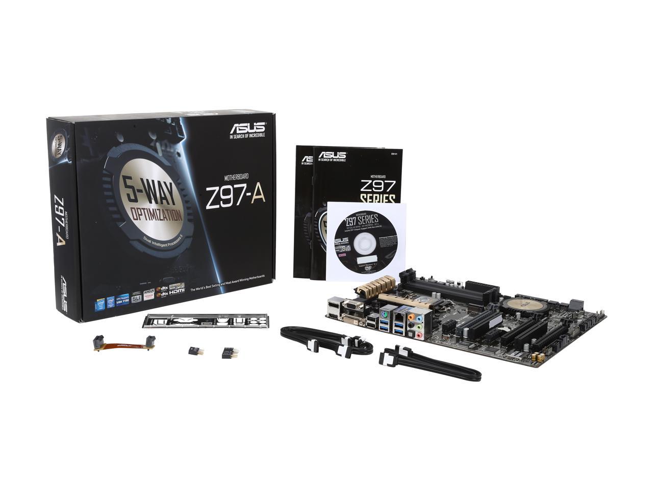 ASUS Z97-A LGA 1150 Intel Z97 HDMI SATA 6Gb/s USB 3.0 ATX Intel Motherboard