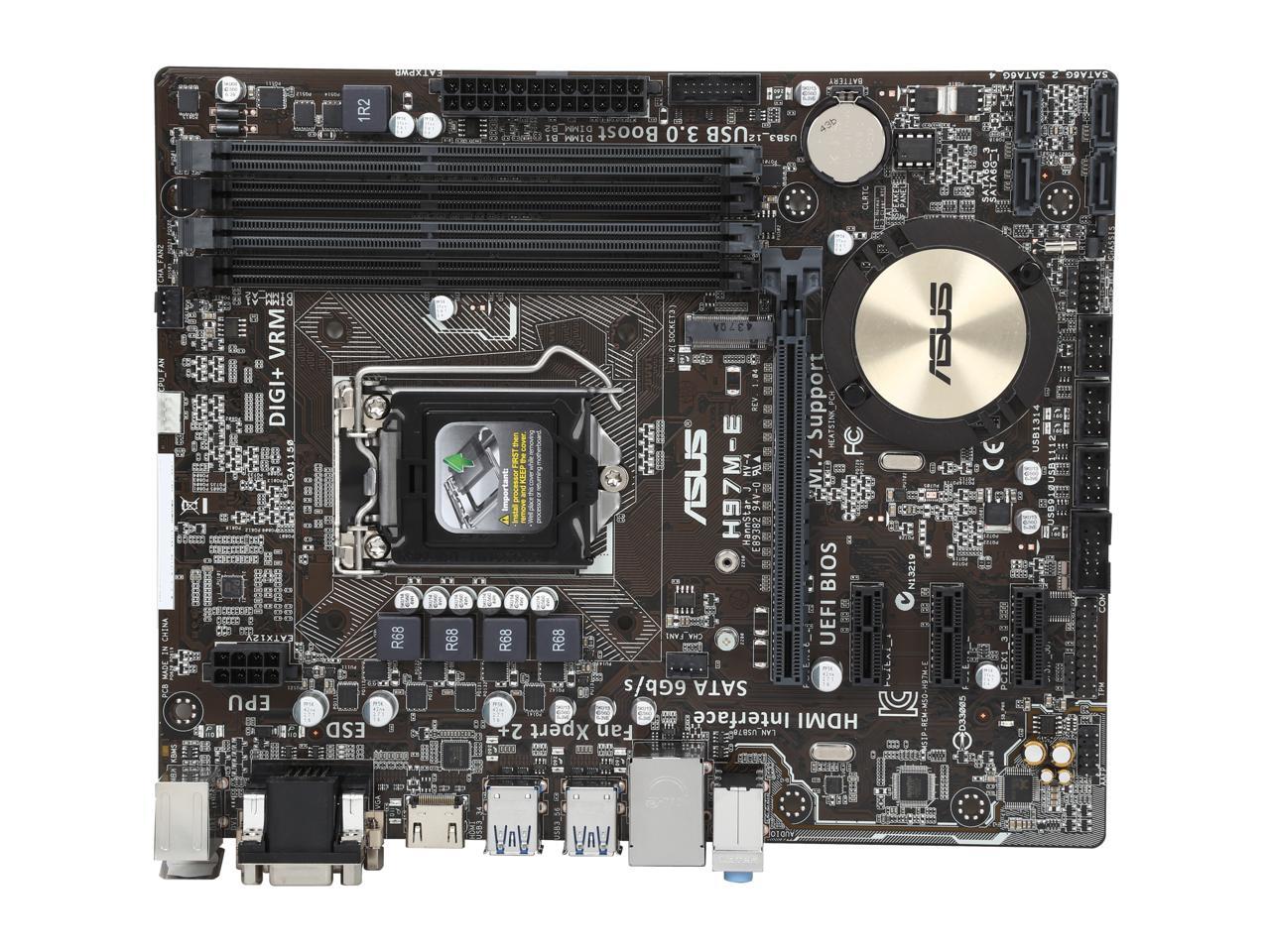 ASUS H97M-E/CSM LGA 1150 Intel H97 HDMI SATA 6Gb/s USB 3.0 Micro ATX Intel Motherboard