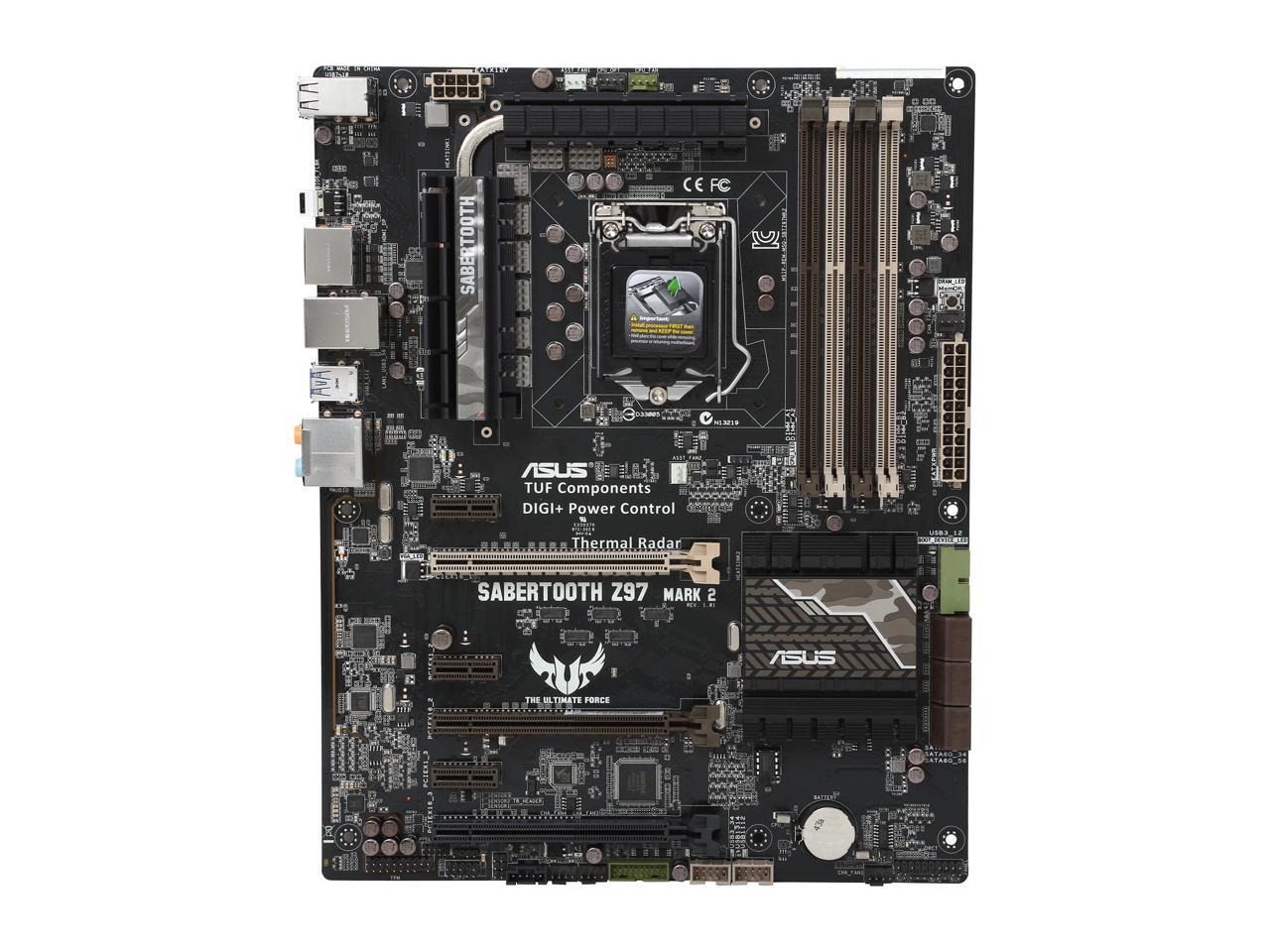 ASUS SABERTOOTH Z97 MARK2 LGA 1150 Intel Z97 HDMI SATA 6Gb/s USB 3.0 ATX Intel Motherboard