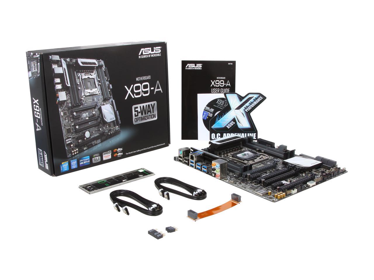 ASUS X99-A LGA 2011-v3 Intel X99 SATA 6Gb/s USB 3.0 ATX Intel Motherboard