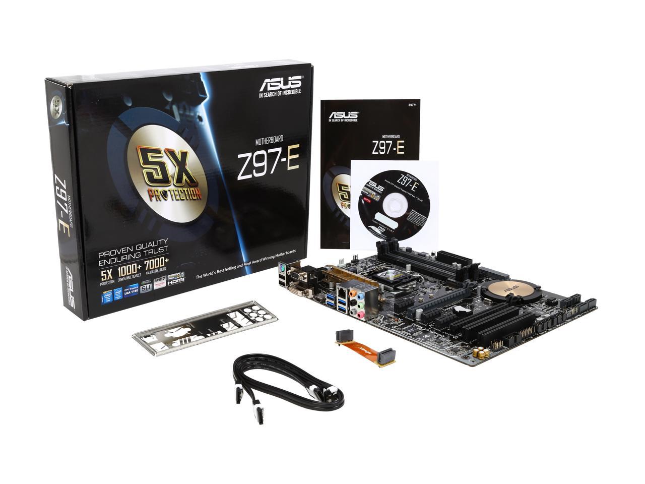 ASUS Z97-E LGA 1150 Intel Z97 HDMI SATA 6Gb/s USB 3.0 ATX Intel Motherboard