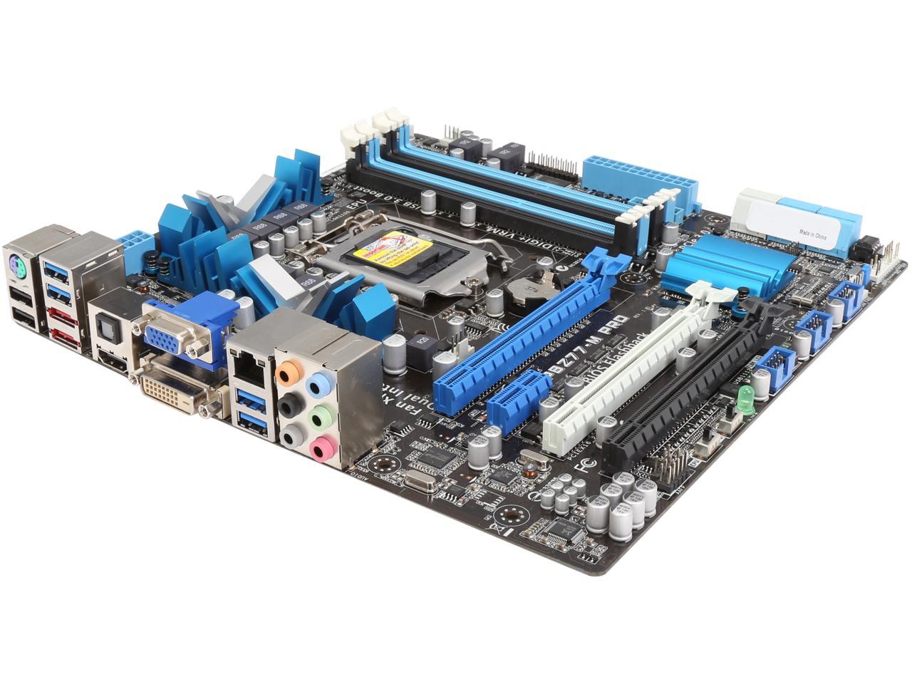 ASUS P8Z77-M PRO-R LGA 1155 Intel Z77 HDMI SATA 6Gb/s USB 3.0 Micro ATX Intel Motherboard - Certified - Grade A