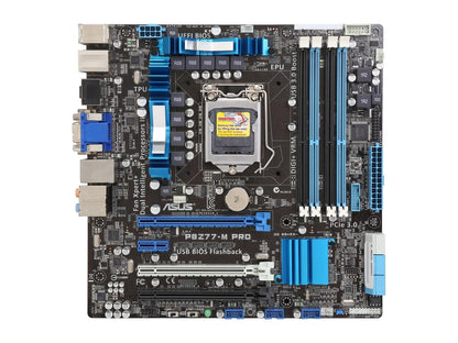 ASUS P8Z77-M PRO-R LGA 1155 Intel Z77 HDMI SATA 6Gb/s USB 3.0 Micro ATX Intel Motherboard - Certified - Grade A