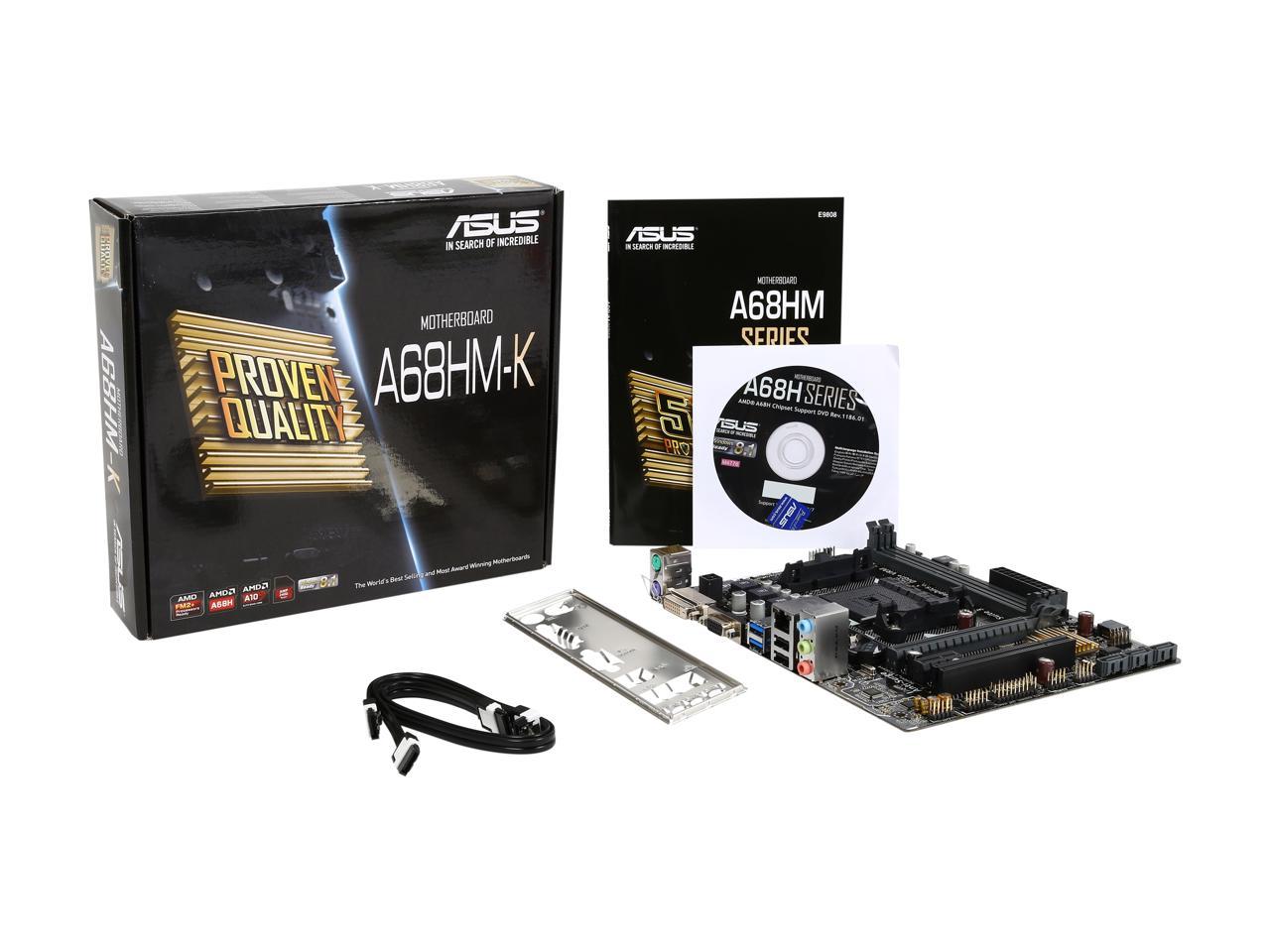 ASUS A68HM-K FM2+ AMD A68H FCH (Bolton D2H) SATA 6Gb/s USB 3.0 Micro ATX AMD Motherboard