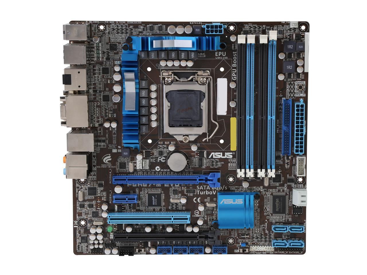 ASUS P8H67-M EVO REV 3.0-R LGA 1155 Intel H67 HDMI SATA 6Gb/s USB 3.0 Micro ATX Intel Motherboard with UEFI BIOS