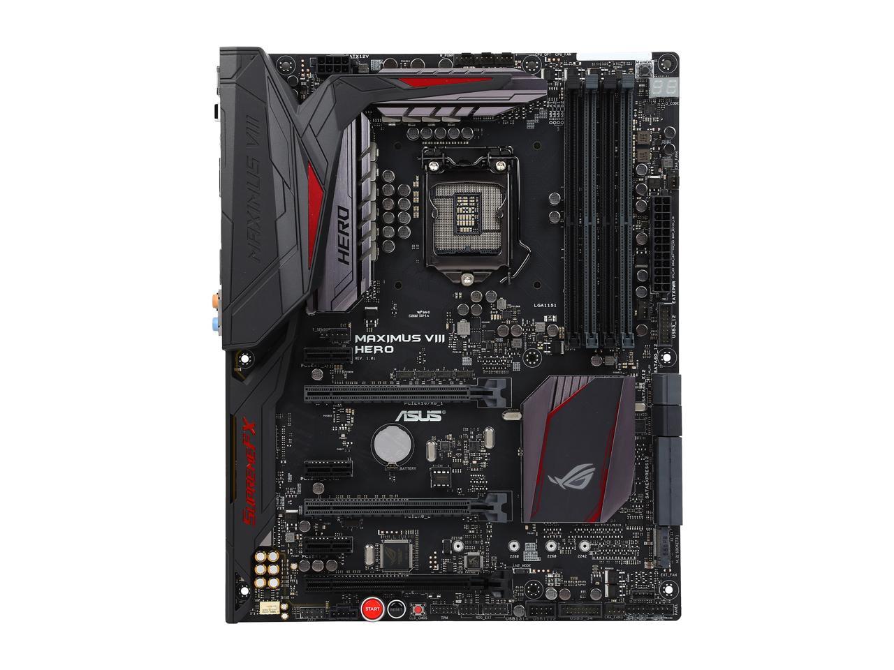 ASUS ROG MAXIMUS VIII HERO LGA 1151 Intel Z170 HDMI SATA 6Gb/s USB 3.1 ATX Intel Gaming Motherboard