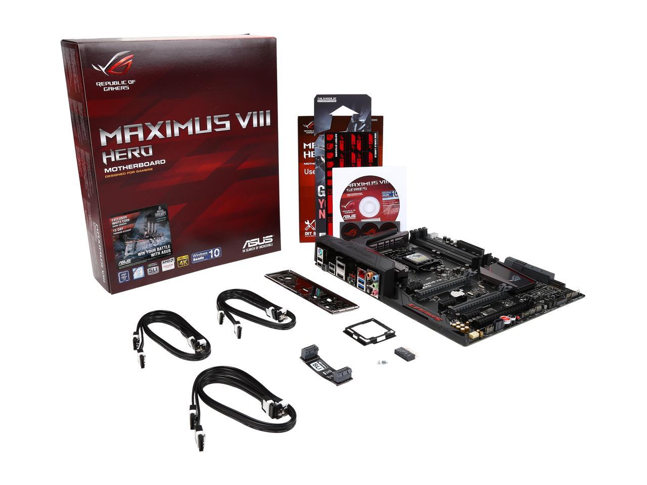 ASUS ROG MAXIMUS VIII HERO LGA 1151 Intel Z170 HDMI SATA 6Gb/s USB 3.1 ATX Intel Gaming Motherboard