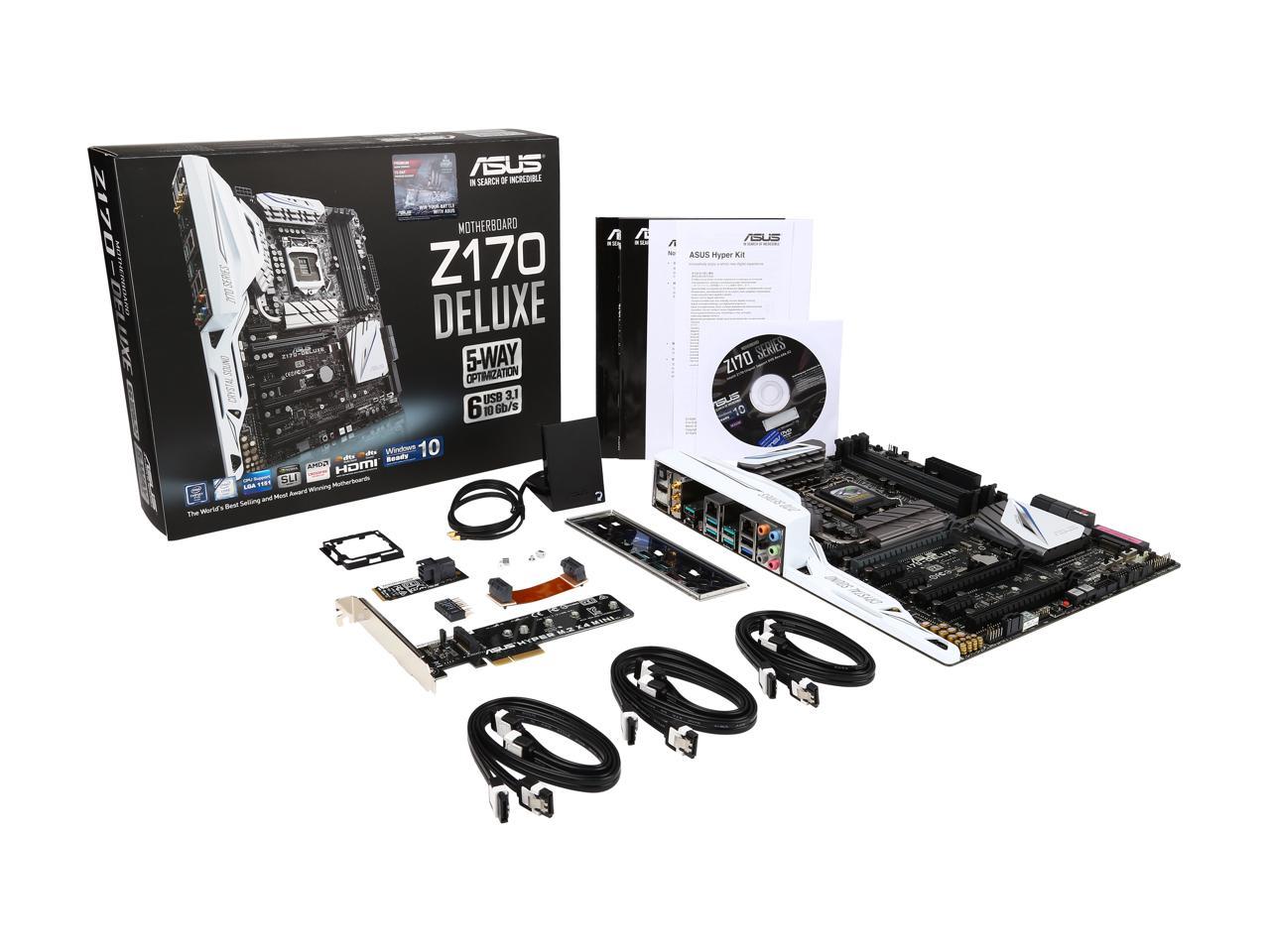 ASUS Z170-DELUXE LGA 1151 Intel Z170 HDMI SATA 6Gb/s USB 3.1 USB 3.0 ATX Intel Motherboard