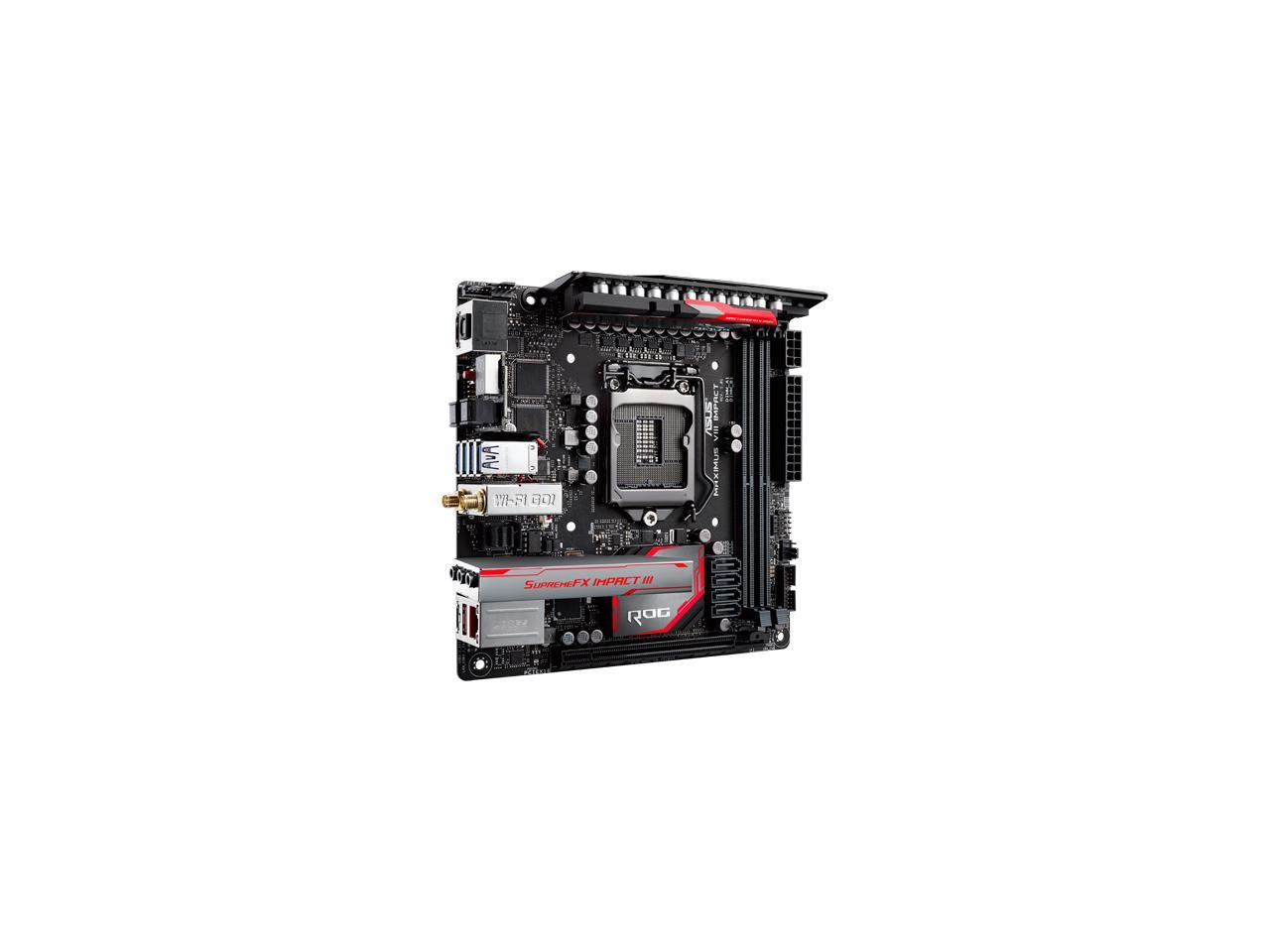 ASUS ROG MAXIMUS VIII IMPACT LGA 1151 Intel Z170 Intel USB 3.1 U.2 Mini ITX Intel Gaming Motherboard