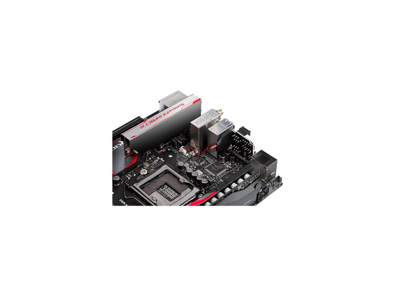 ASUS ROG MAXIMUS VIII IMPACT LGA 1151 Intel Z170 Intel USB 3.1 U.2 Mini ITX Intel Gaming Motherboard