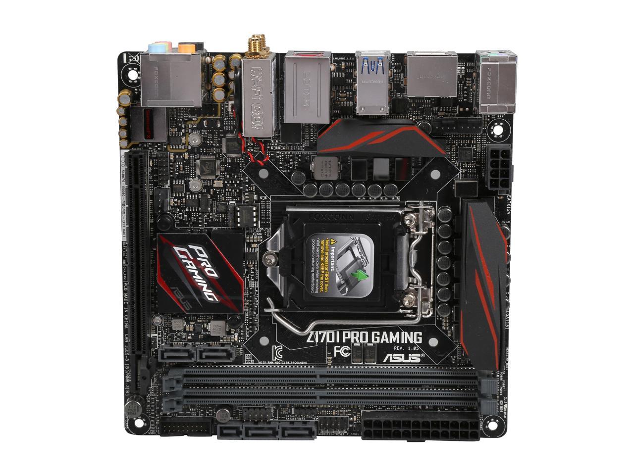 ASUS Z170I PRO GAMING LGA 1151 Intel Z170 HDMI SATA 6Gb/s USB 3.1 USB 3.0 Mini ITX Intel Motherboard