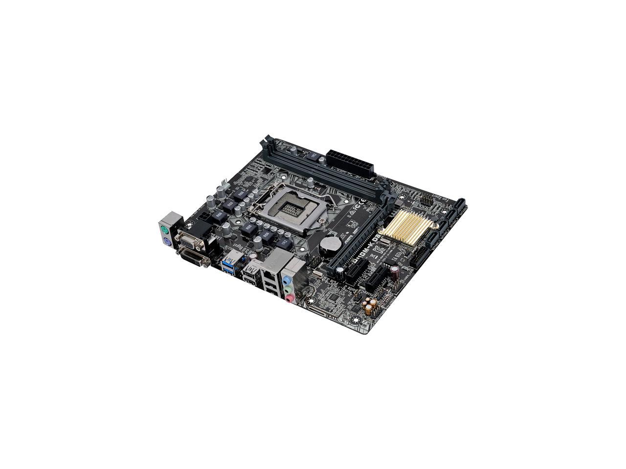ASUS H110M-K D3 LGA 1151 Intel H110 SATA 6Gb/s USB 3.0 Micro ATX Intel Motherboard