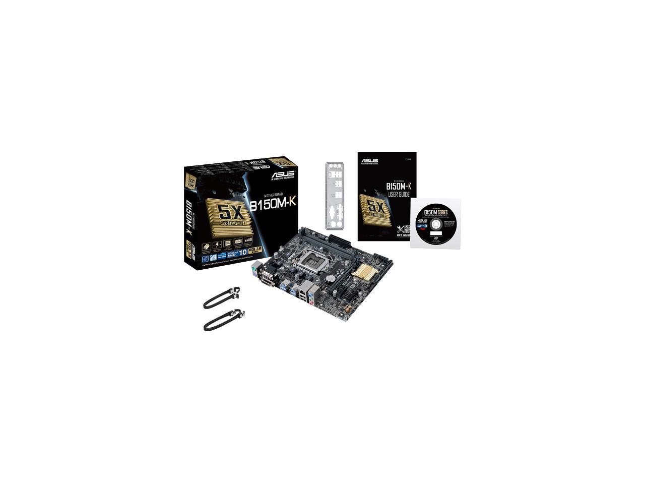 ASUS B150M-K LGA 1151 Intel B150 HDMI SATA 6Gb/s USB 3.0 Micro ATX Intel Motherboard