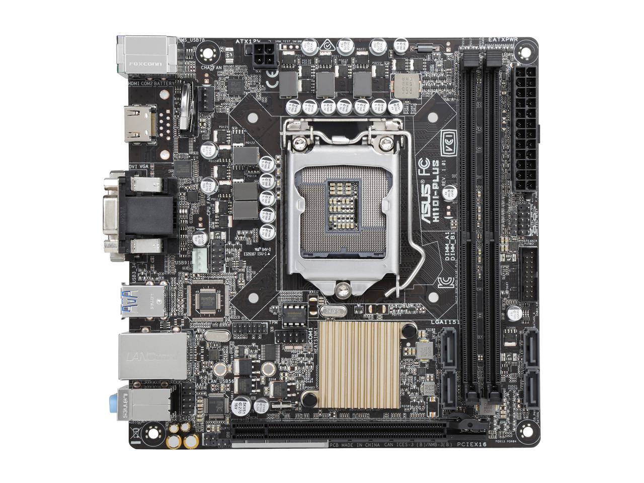 ASUS H110I-PLUS/CSM LGA 1151 Intel H110 HDMI SATA 6Gb/s USB 3.1 Mini ITX Intel Motherboard