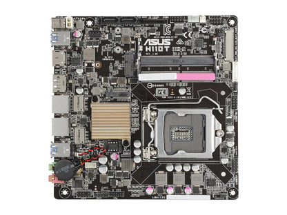 ASUS H110T/CSM LGA 1151 Intel H110 HDMI SATA 6Gb/s USB 3.1 Thin Mini-ITX Motherboards - Intel
