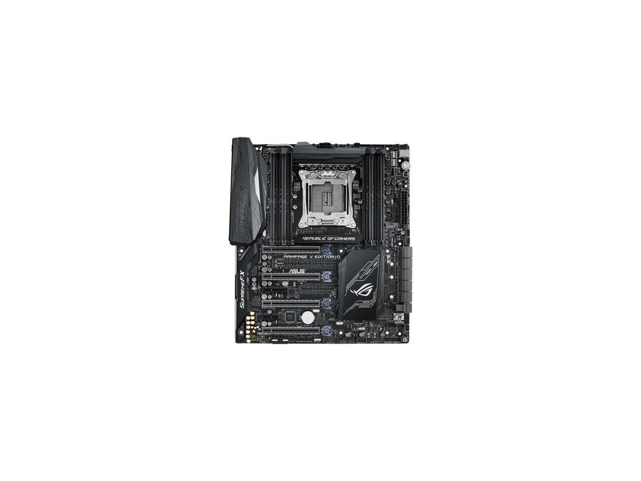 ASUS ROG RAMPAGE V EDITION 10 LGA 2011-v3 Intel X99 SATA 6Gb/s USB 3.1 Extended ATX Motherboards - Intel