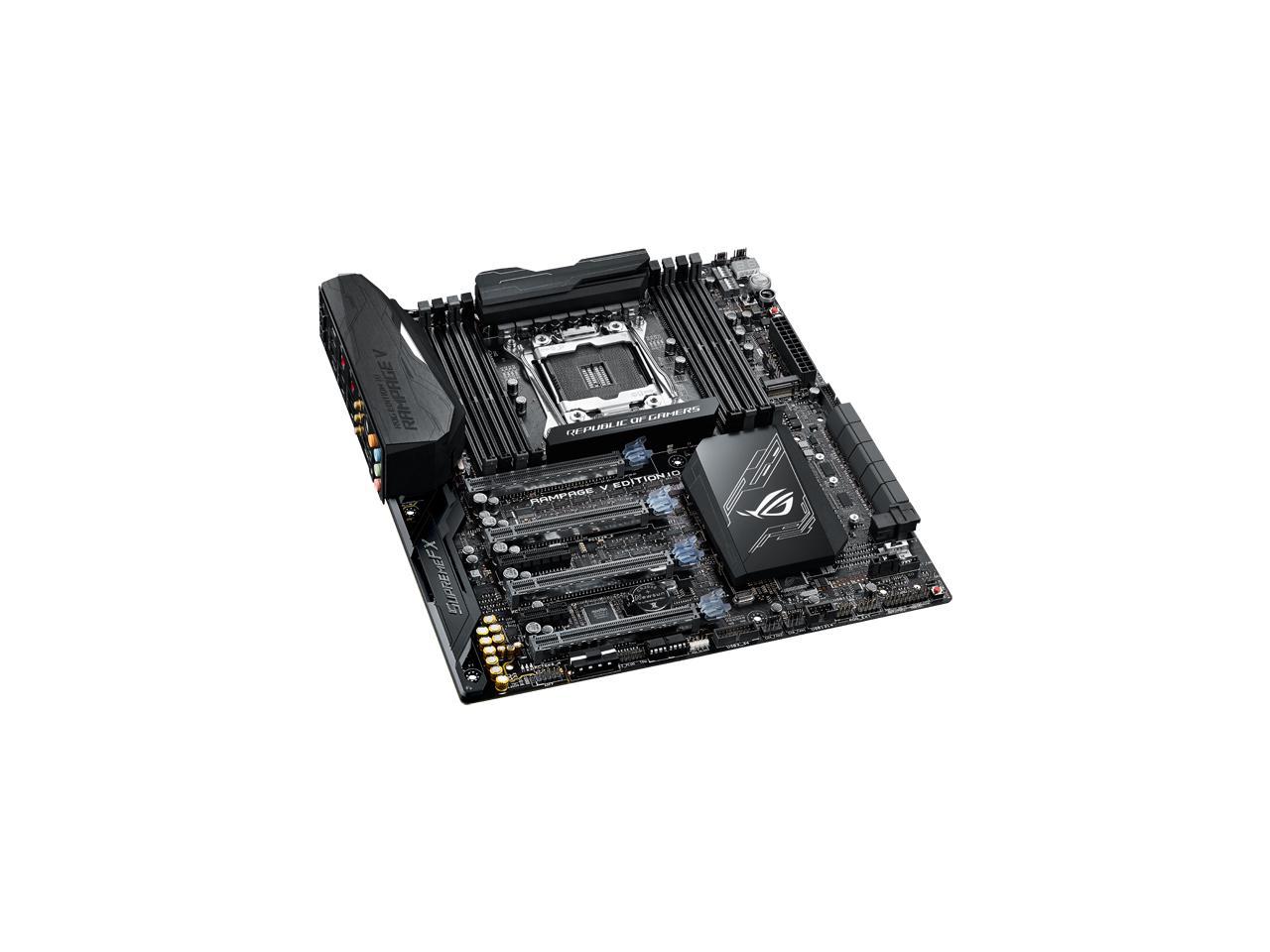 ASUS ROG RAMPAGE V EDITION 10 LGA 2011-v3 Intel X99 SATA 6Gb/s USB 3.1 Extended ATX Motherboards - Intel