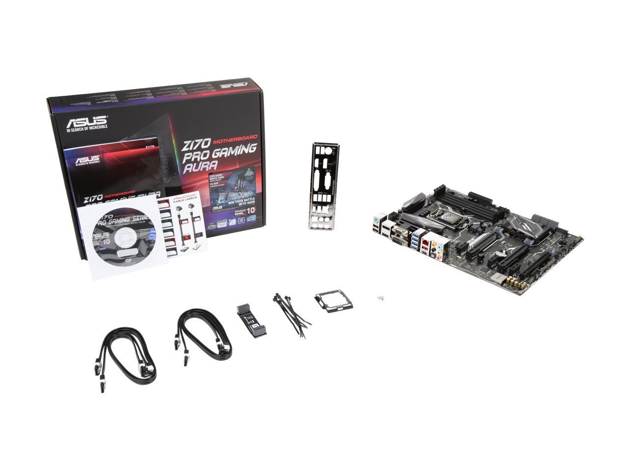 ASUS Z170 Pro Gaming/AURA LGA 1151 Intel Z170 HDMI SATA 6Gb/s USB 3.1 USB 3.0 ATX Motherboards - Intel