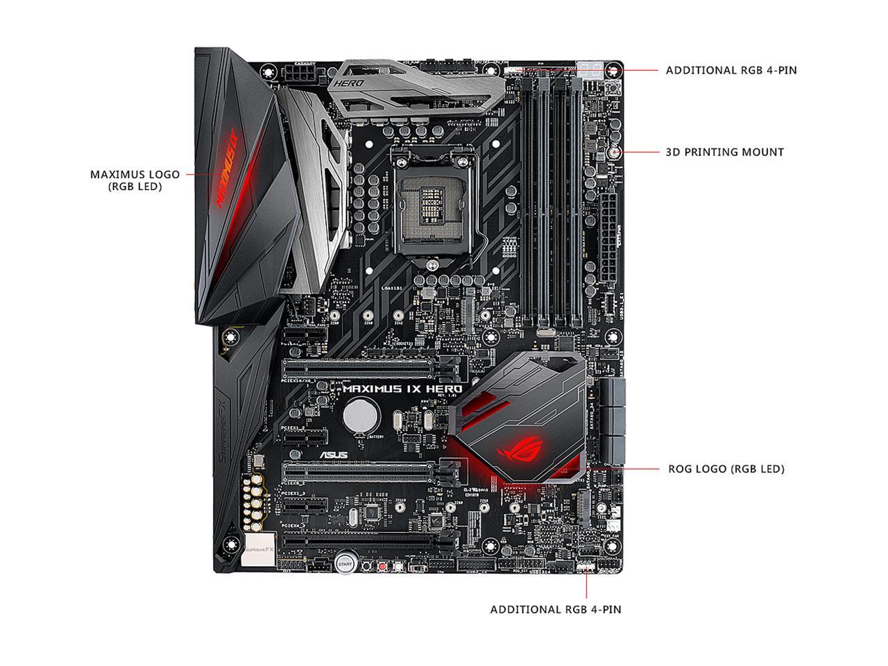 ASUS ROG Maximus IX Hero Z270 LGA1151 DDR4 DP HDMI M.2 USB 3.1 ATX Motherboard