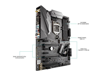ASUS ROG STRIX Z270E GAMING LGA1151 DDR4 DP HDMI DVI M.2 ATX Motherboard with Onboard AC Wi-Fi and USB 3.1