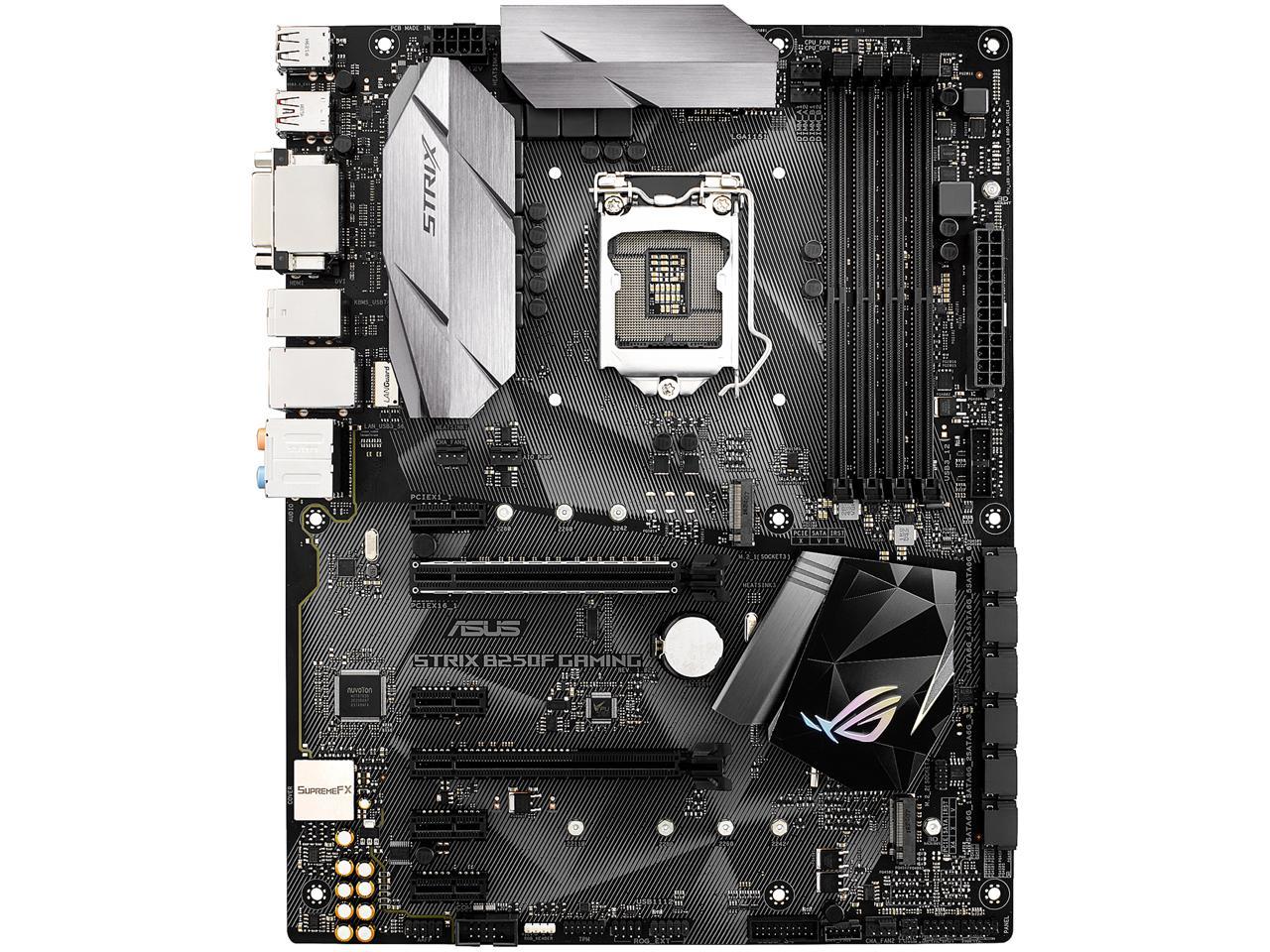 ASUS ROG STRIX B250F GAMING LGA 1151 Intel B250 HDMI SATA 6Gb/s USB 3.1 USB 3.0 ATX Motherboards - Intel