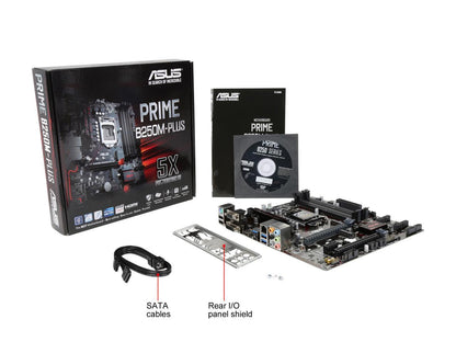 ASUS PRIME B250M-PLUS LGA 1151 Intel B250 HDMI SATA 6Gb/s USB 3.0 Micro ATX Motherboards - Intel