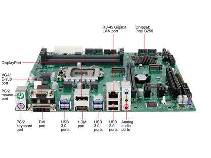 ASUS PRIME B250M-C/CSM LGA 1151 Intel B250 HDMI SATA 6Gb/s USB 3.1 Micro ATX Motherboards - Intel