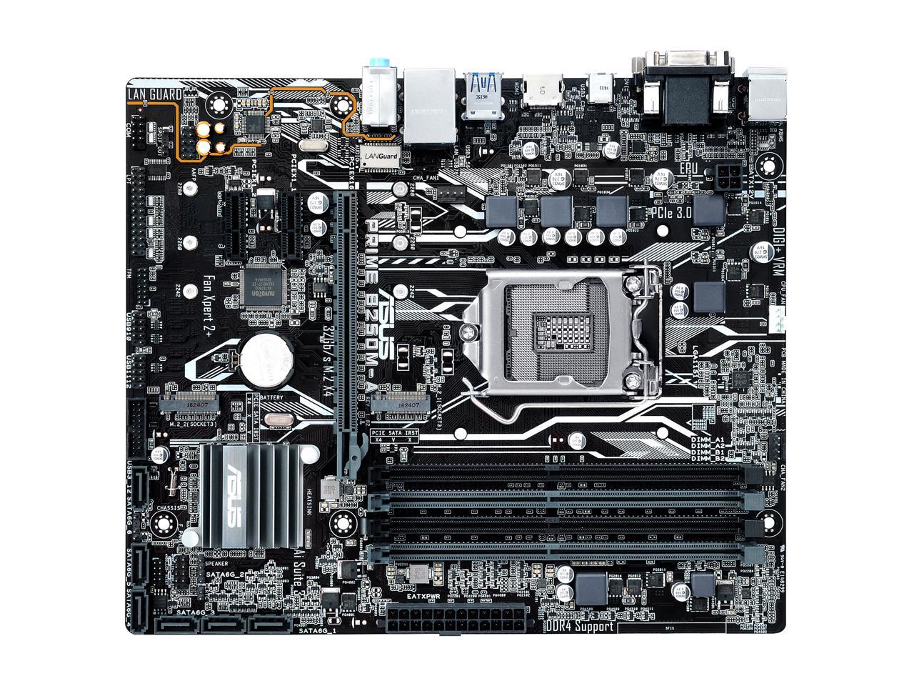 ASUS PRIME B250M-A LGA 1151 Intel B250 HDMI SATA 6Gb/s USB 3.1 Micro ATX Intel Motherboard