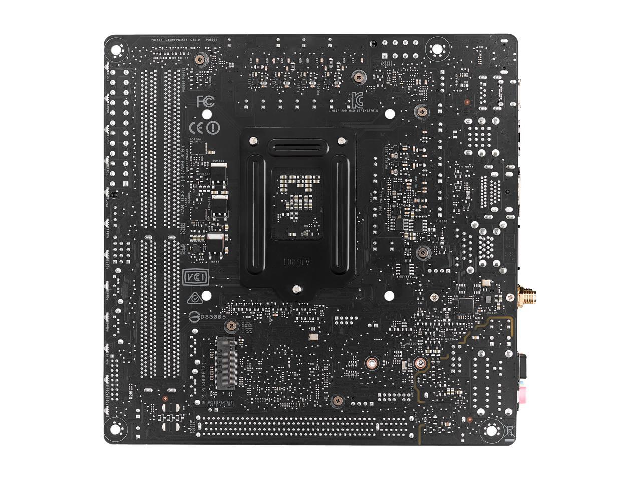 ASUS ROG STRIX Z270I GAMING LGA 1151 Intel Z270 HDMI SATA 6Gb/s USB 3.0 Mini ITX Motherboards - Intel