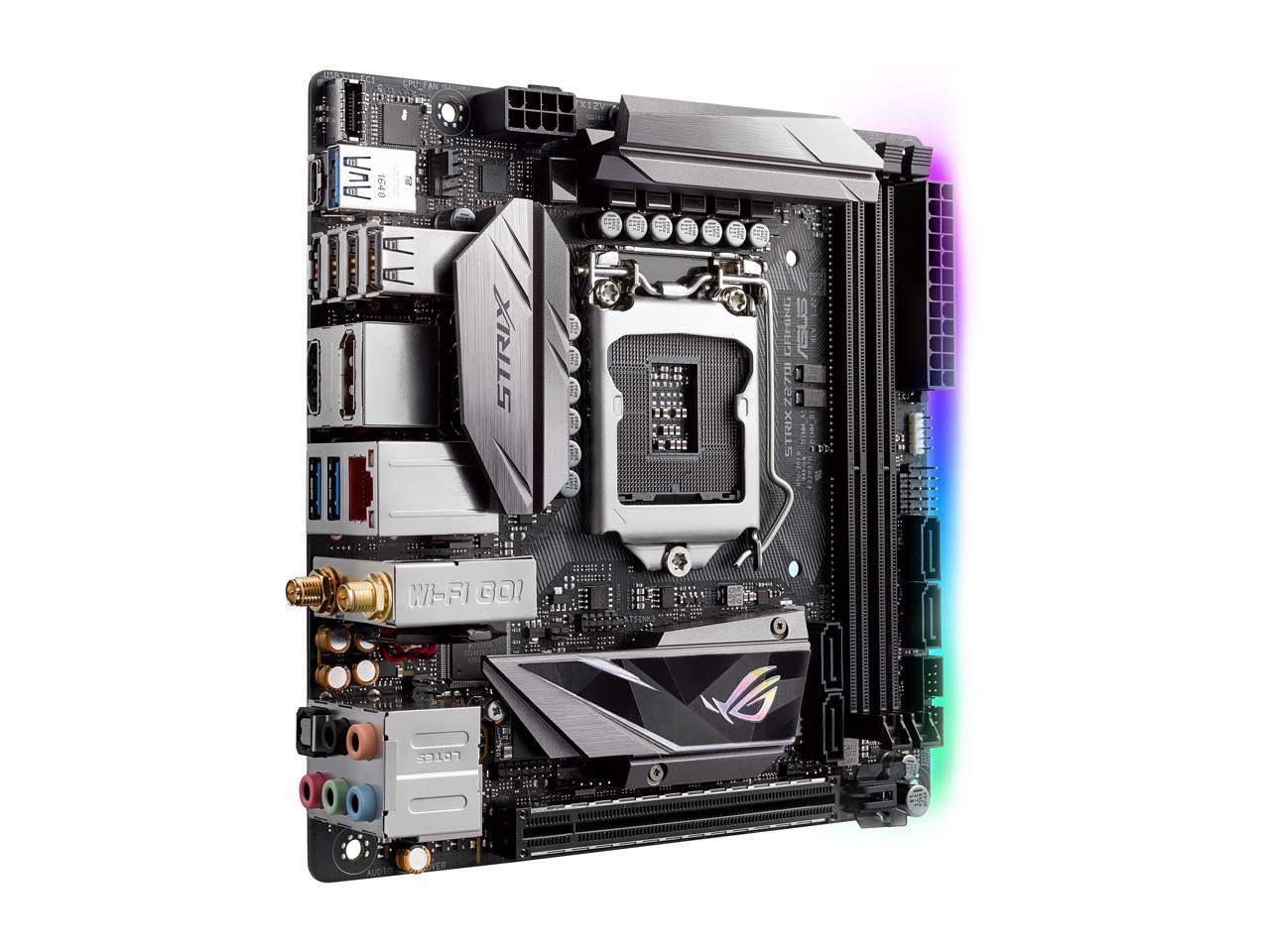 ASUS ROG STRIX Z270I GAMING LGA 1151 Intel Z270 HDMI SATA 6Gb/s USB 3.0 Mini ITX Motherboards - Intel